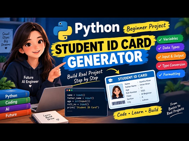 Build Your First Python Project | Student ID Card Generator