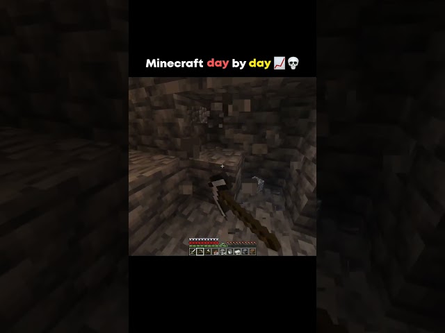 Minecraft Day By Day 📈💀 #minecraft