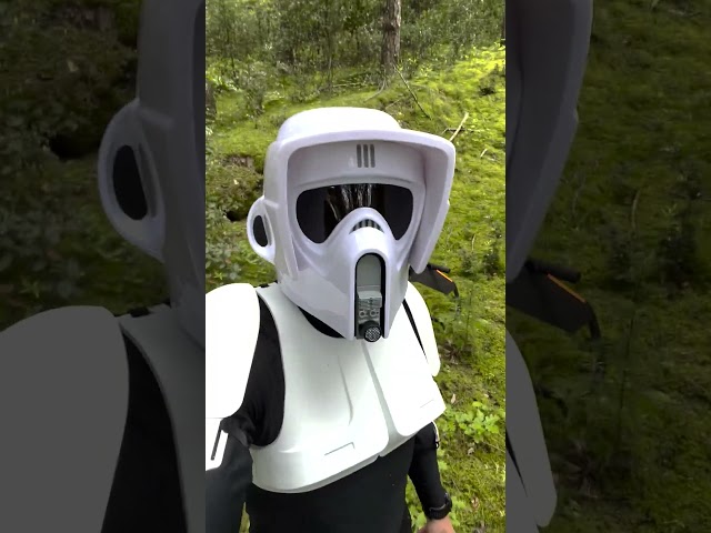 Scout trooper tests new imperial Volonaut Airbike speeder review #maythe4thbewithyou #starwars