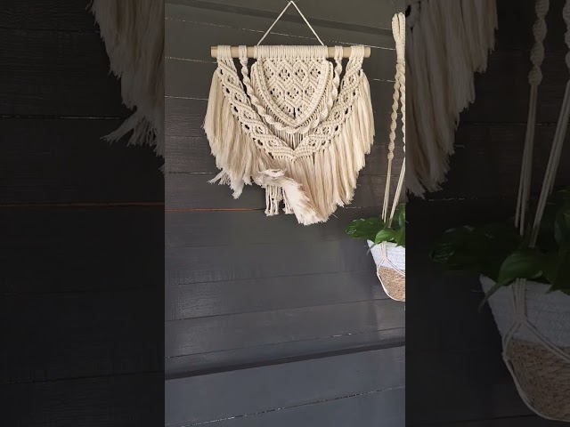 Honeycomb macrame wall hanging #macrame #diy #diymacrametutorial #diycrafts #tutorial #howto