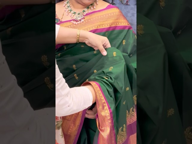 single pallu pleating | Tips for easy pleating | #tips | #shorts