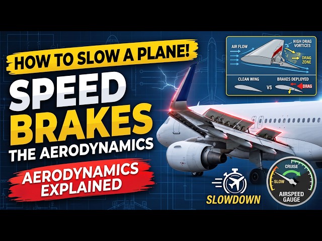 How Speed Brakes Work on Aircraft ✈️ | The Aerodynamics Behind Slowing Down a Plane