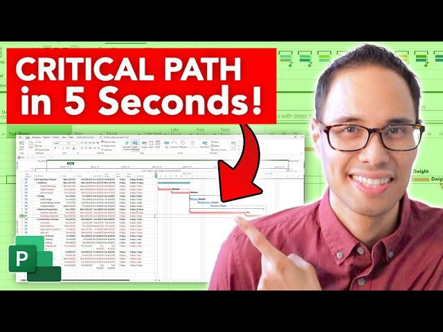 How to View Critical Path in Microsoft Project in 10 Minutes!