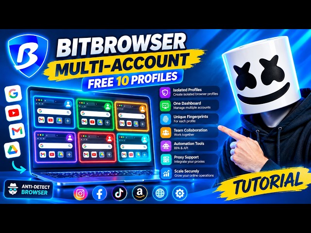 How to Manage Multiple Accounts Without Getting Banned _ 10 Free Browser Profiles (BitBrowser)