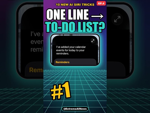 10 New AI Siri Tricks #1: One Line to a To-Do List #shorts