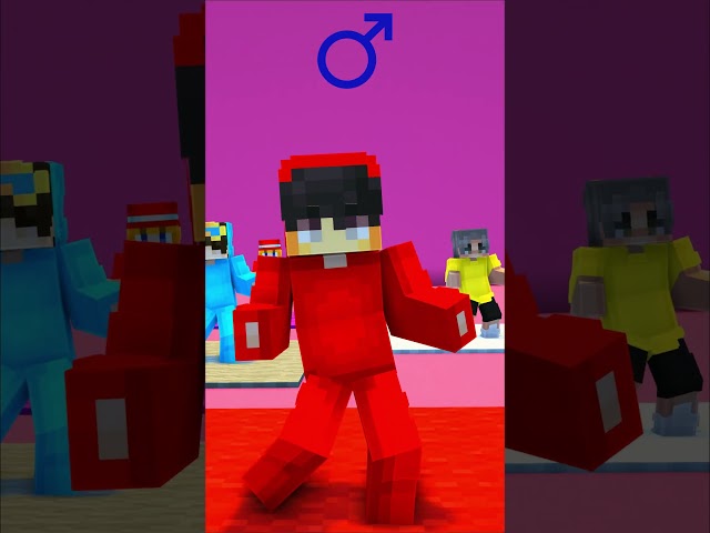 BOYS vs GIRLS Dance! #minecraft #shorts