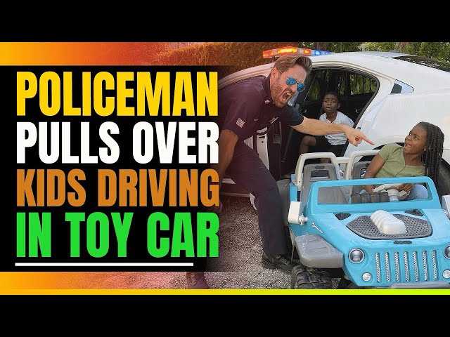 Policeman Pulls Over Kids Driving Toy Car. Then This Happens.