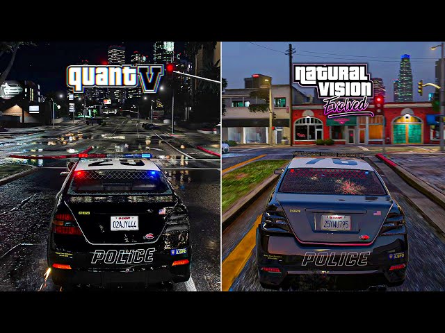 GTA 5 - QuantV vs NaturalVision Evolved Side by Side Comparison 2026