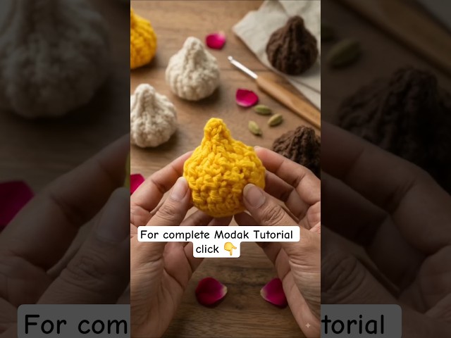 #shorts #howtocrochetmodak #modak #viral #trending #tutorial #shortsfeed #festival  #crochet