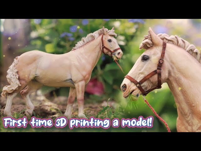 Designing and 3D Printing my OWN Model Horse! - Palomino Draft Custom / Repaint