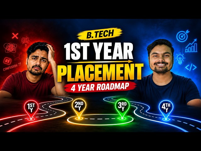 B.Tech 1st Year to Placement | Complete 4-Year Roadmap for College Students