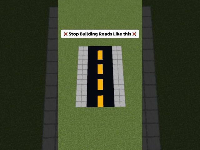 Minecraft: How to build better Roads #shorts