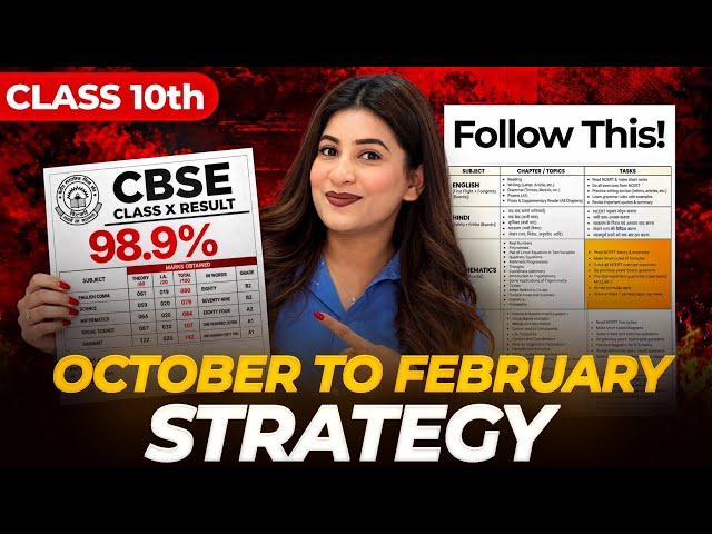 October to February Plan for 98% in CLASS 10🔥 * Not for Non-serious students *✅