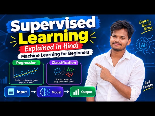 Supervised Learning Explained in Hindi|Machine Learning forBeginners|Supervised Learning kaise kaam