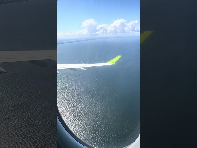 Airplane Ambience✈️Endless Ocean & Blue Cloudy Sky Views #planeview #relaxation #calming #whitenoise