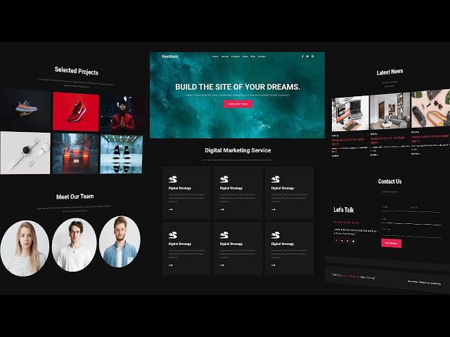 Gentium Web Template in HTML and CSS | Free Website Template | Source Coder | 2023