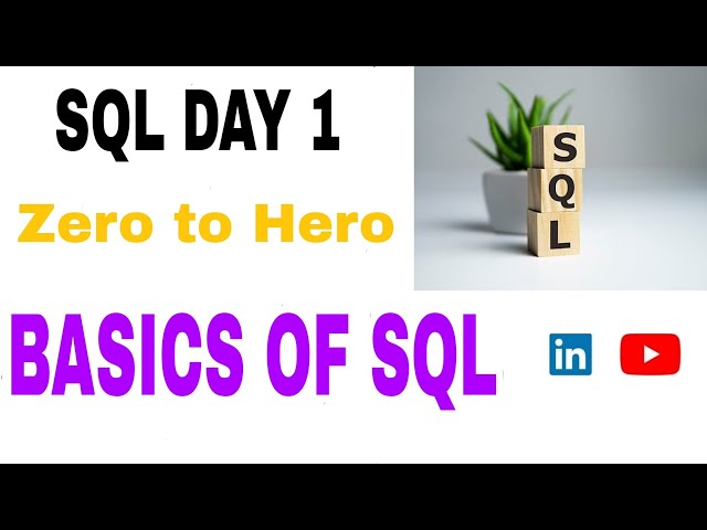 SQL DAY 1 - Basics of SQL. . . . Zero to Hero- 30 Days Challenge .. #sql #sqlforbeginners