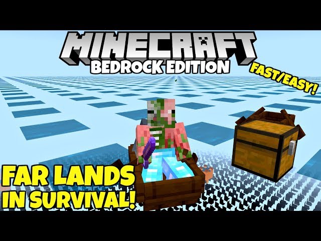 How To Reach The FAR LANDS In SURVIVAL! Super Fast Method! Minecraft Bedrock Edition