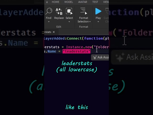 How to make a LEADERBOARD in Roblox Studio #shorts #short #roblox #robloxstudio #tutorial #help