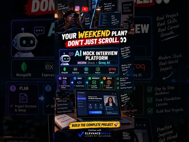 Your Weekend Project Plan 🚀 | Build an AI Project #elevanceskills #technology #skillstruct