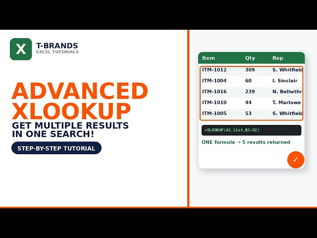 Advanced XLOOKUP: Return MULTIPLE Results From ONE Search!