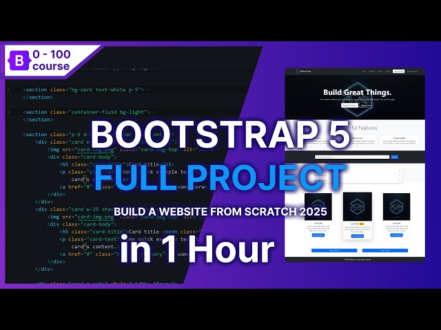 create website by only bootstrap full tutorial
