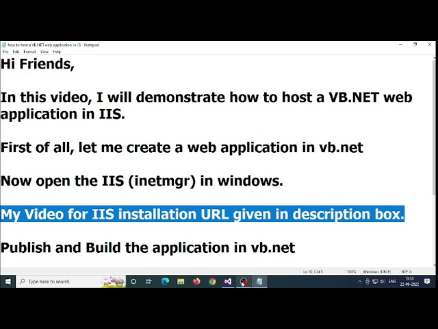 Host or Publish a VB.NET | ASP.NET web application in IIS | 2022 | learn easy