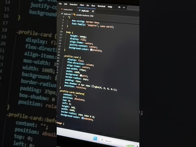 Portfolio card Wait and Watch ... #coding #htmlcoding #hype #viral #feedshorts #explorepage
