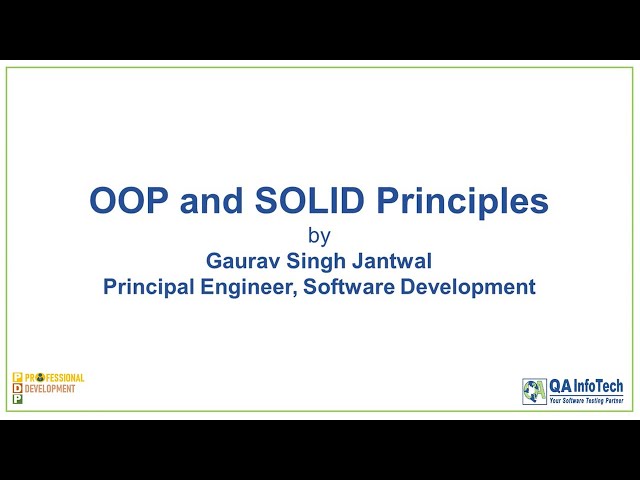 Object-Oriented Programing Training Session | Professional Development Program - QA InfoTech