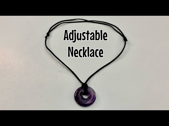 How to make an adjustable necklace - 2 sliding knots