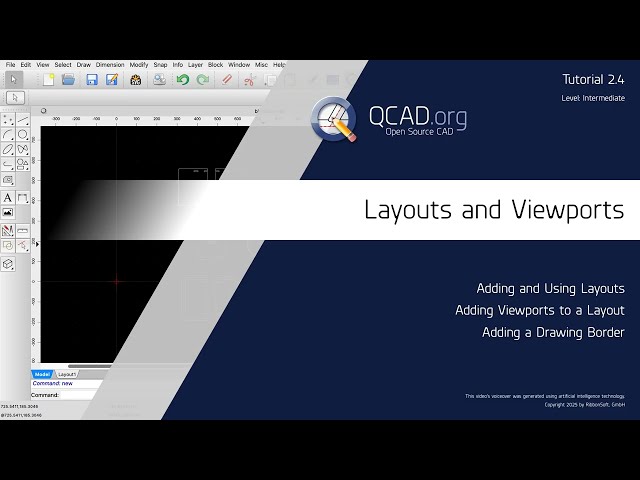 QCAD - 2.4 Layouts and Viewports