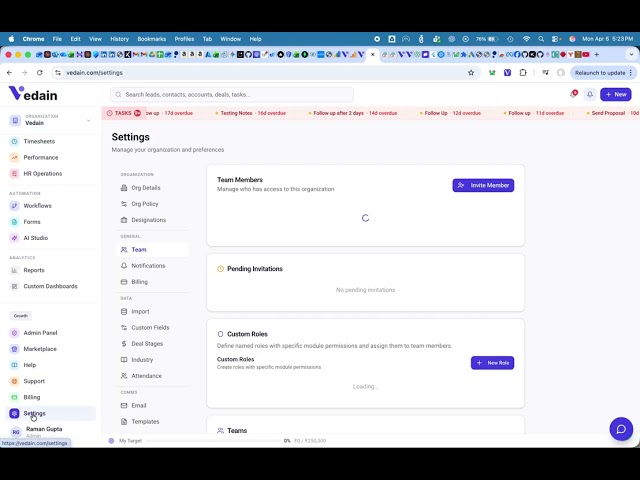 Gmail integration into Vedain CRM