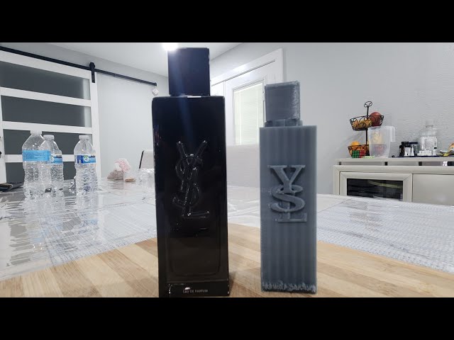 Real vs 3d printed #ysl #cologne #3dprinting #makerbot #3d 