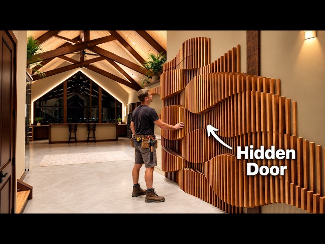 Building a Huge White Oak Parametric Wall With a Hidden Door