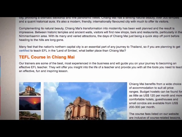 TEFL / TESOL Course in Chiang Mai, Thailand | Teach & Live abroad!