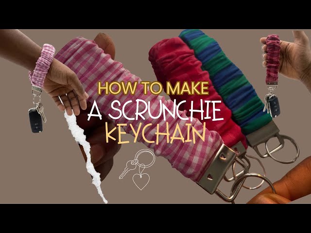 How To Sew Scrunchie Keychain | Easy sewing Projects