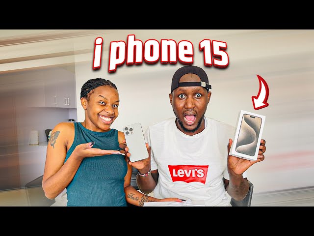 Surprising My Boyfriend With The Latest IPhone 15 ProMax Worth Over KES 280k //*Priceless Reaction*