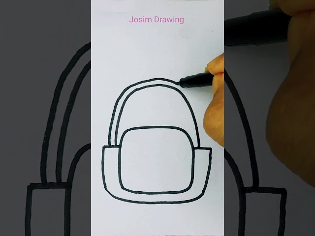 Backpack 🎒 drawing very easy