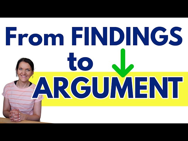 Discussion chapter - how to turn findings into an argument