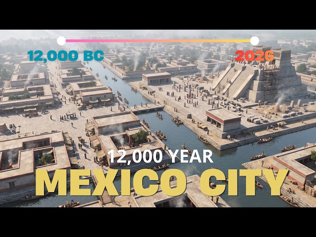 Evolution of Mexico City | Fixed Camera Timelapse: 12,000 Years in 14 Minutes