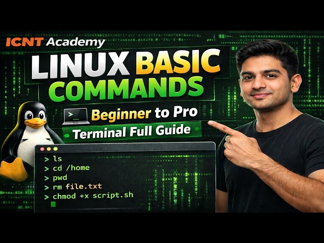 Linux Basic Commands Full Tutorial | Beginner to Pro | Linux Terminal Commands in Hindi ICNT Academy