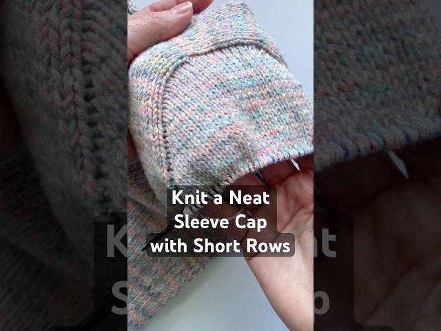 Knitting the top of a sleeve with short rows is really neat  #wip  #knitting #knitwithme #tips