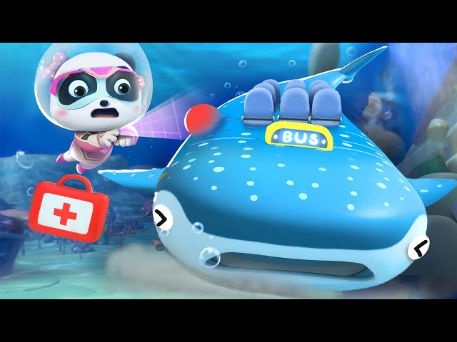 Super Rescue Team Ep 11 - Whale Shark Bus | BabyBus TV - Kids Cartoon