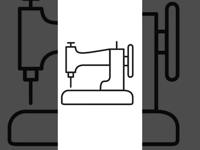 how to draw a sewing machine