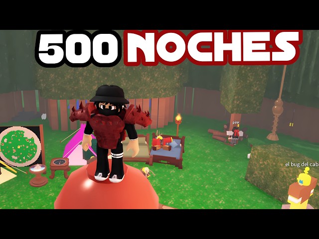 WE MADE THE BEST BUILD TO SURVIVE 500 NIGHTS IN THE WOODS | ROBLOX