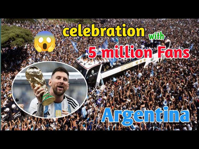 UNBELIEVABLE! Lionel MESSI & Argentina Celebrating with +5 MILLION Fans 😱