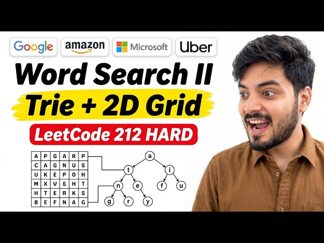 Word Search II (LeetCode 212 Hard): The Ultimate Trie + Backtracking Interview Question