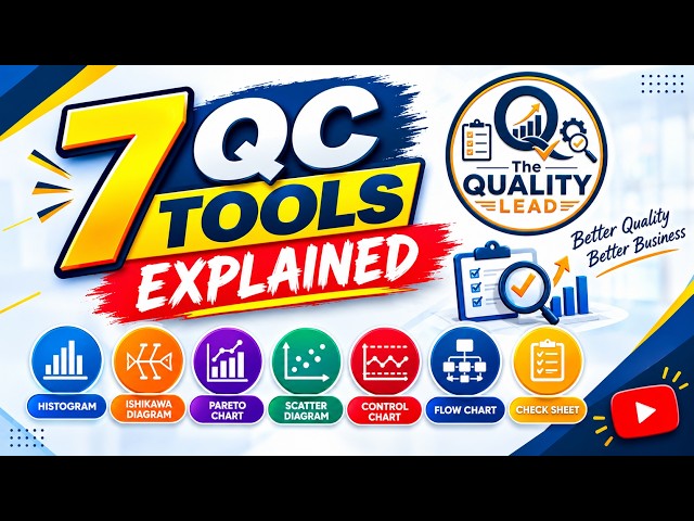 7 QC Tools Explained in Simple Way | Quality Management Basics | 7 QC Tools in English |#7QCTools