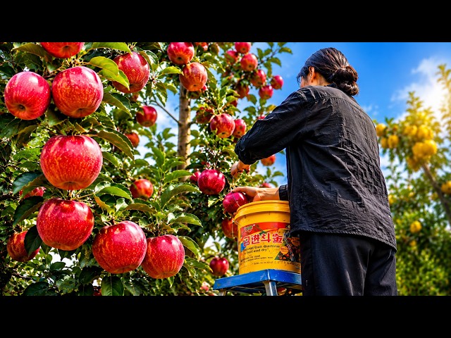 Traditional Apple Harvesting | Picking Fresh Apples from Apple Trees