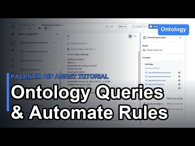 Palantir AIP Agent Tutorial: Ontology Queries & Automate Rules